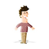 cartoon happy man N142