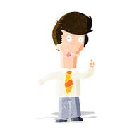 cartoon office man with crazy idea N4