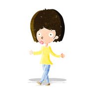 cartoon confused woman N49