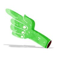 cartoon pointing zombie hand N4