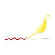 cartoon feather quill N3