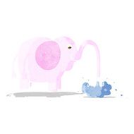 cartoon elephant squirting water N5