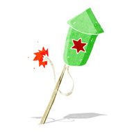 cartoon firework with burning fuse N3