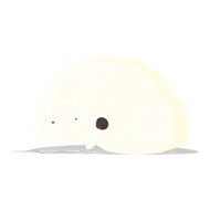 cartoon curled up dog N3