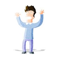 cartoon terrified man N99