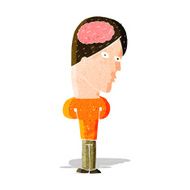 cartoon man with big brain N3