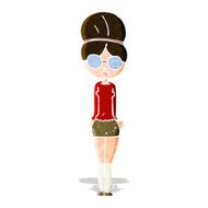 cartoon librarian woman N3