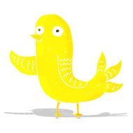 cartoon waving bird N5