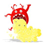 cartoon gross monster being sick N3