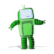 cartoon funny robot N28