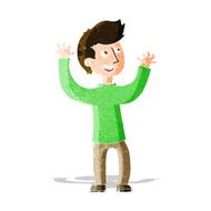 cartoon happy man N144