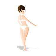 cartoon woman in bikini N14