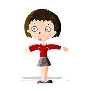 cartoon shocked woman N35