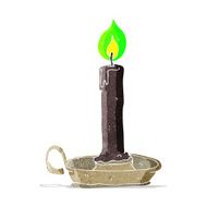 cartoon burning candle N3