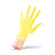 cartoon hand with rubber glove N2