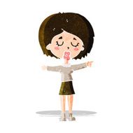 cartoon pointing woman N9