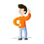 cartoon man with idea N73