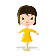 cartoon girl in dress N3