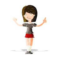 cartoon woman explaining idea N4