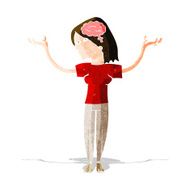cartoon intelligent woman N6