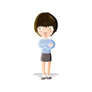 cartoon annoyed woman N59