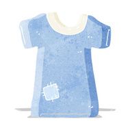 cartoon patched old tee shirt N3