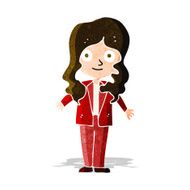 cartoon friendly business woman N3