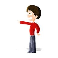 cartoon grinning boy pointing N3