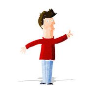cartoon man advising caution N3