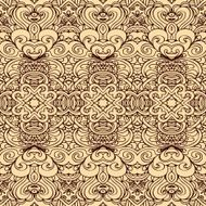 Seamless background retro floral and geometric ornament