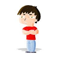 cartoon annoyed boy N10