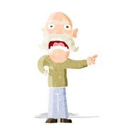 cartoon angry old man N51