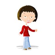 cartoon tired woman N9