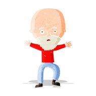 cartoon panicking old man N3