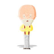 cartoon worried old man N6