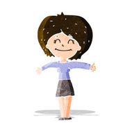cartoon woman giving thumbs up sign N3