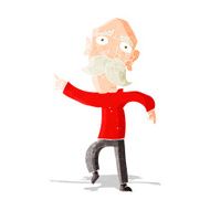 cartoon sad old man pointing N3