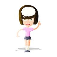 cartoon woman with idea N66