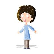 cartoon surprised woman N73
