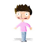 cartoon excited boy N49
