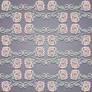 Seamless Floral Pattern (Vector) Hand Drawn Texture N63