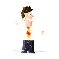 cartoon man with good idea N5