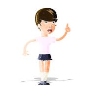cartoon woman with idea N67