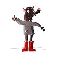 cartoon funny werewolf N6