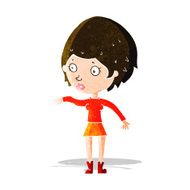 cartoon concerned woman reaching out N3