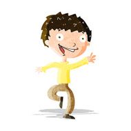 cartoon excited boy N51