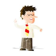 cartoon man with good idea N6