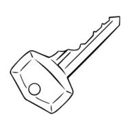 Vector Single Lineart Modern Key