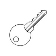 Vector Single Lineart Modern Key N2