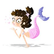 cartoon pretty mermaid N15